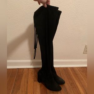 Black Thigh High Boots